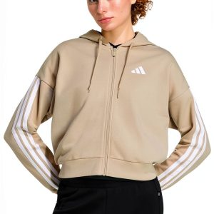 adidas womens zip hoodie recycled materials regular fit-0
