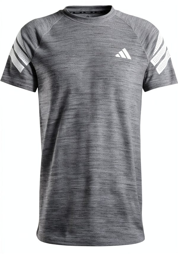 Adidas Mens Slim Fit Climacool Training Tee Black Melange-1