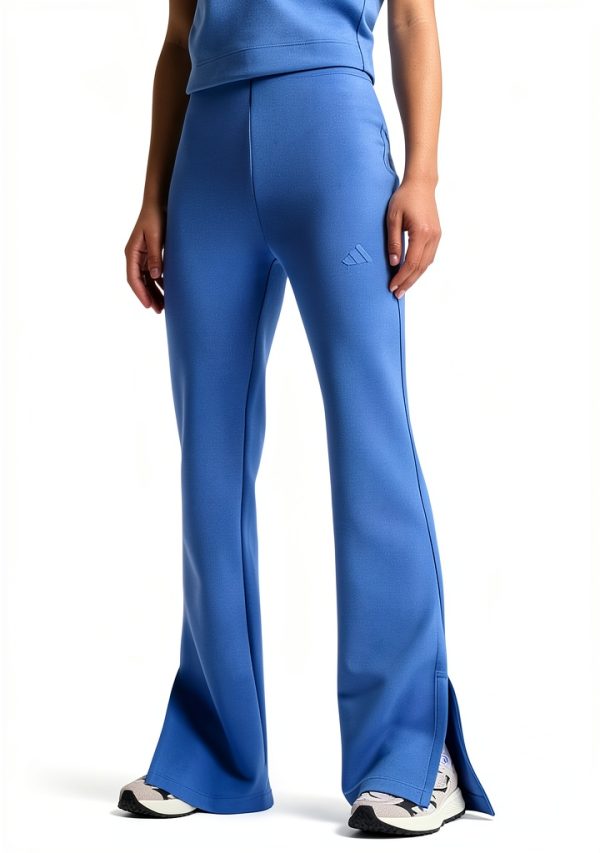 Adidas Womens Flared Track Pants Soft Peached Fabric Slim-0