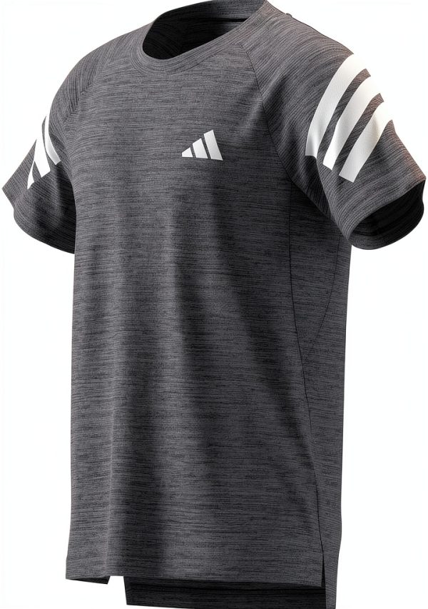 Adidas Mens Slim Fit Climacool Training Tee Black Melange-2