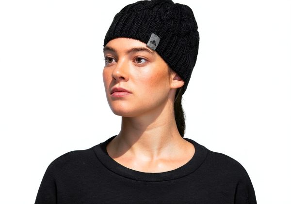 Adidas Womens Beanie Cable Rib Crown Felt Clip Label-4