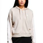 Adidas Womens Hoodie French Terry Full Zip 3 Stripes-0