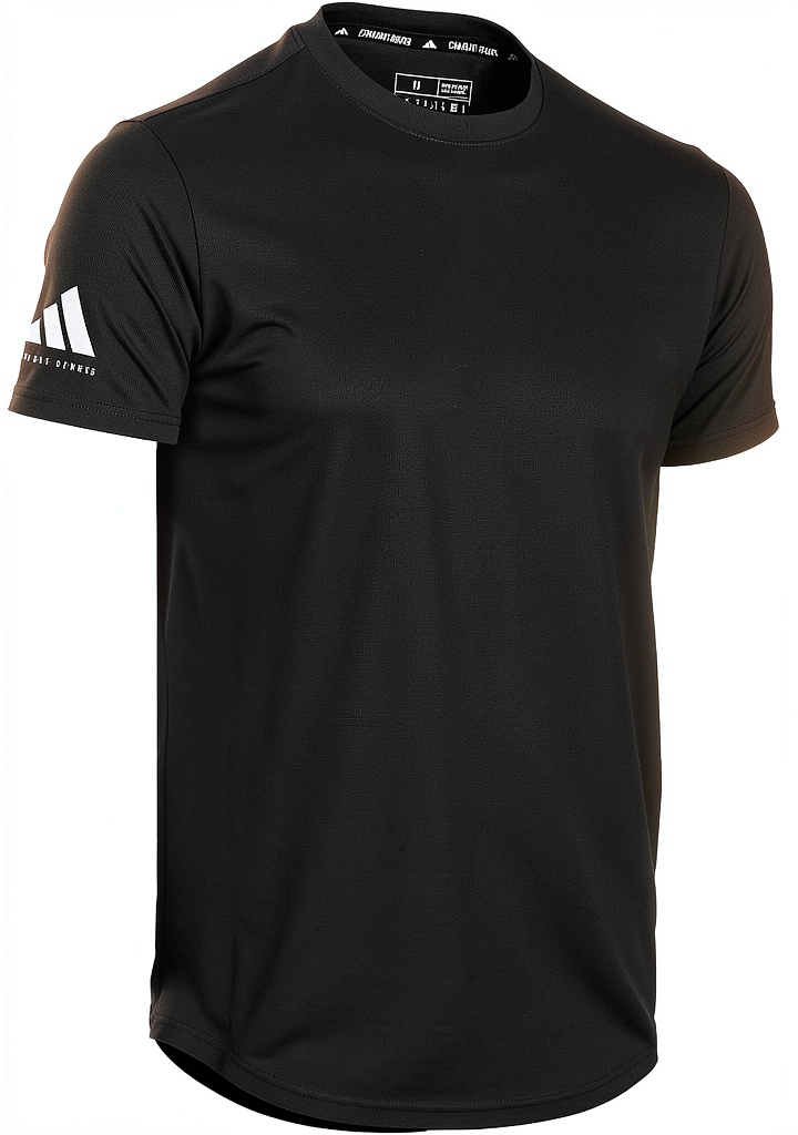 Adidas Combat Sports Shirt Mens PolyCotton Performance being worn during a morning jog