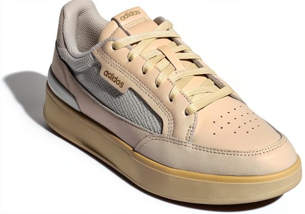 Adidas Men Sneakers Leather Upper Lightweight Cushioning-3