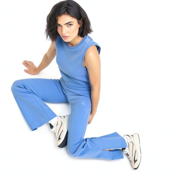 Adidas Womens Flared Track Pants Soft Peached Fabric Slim-6