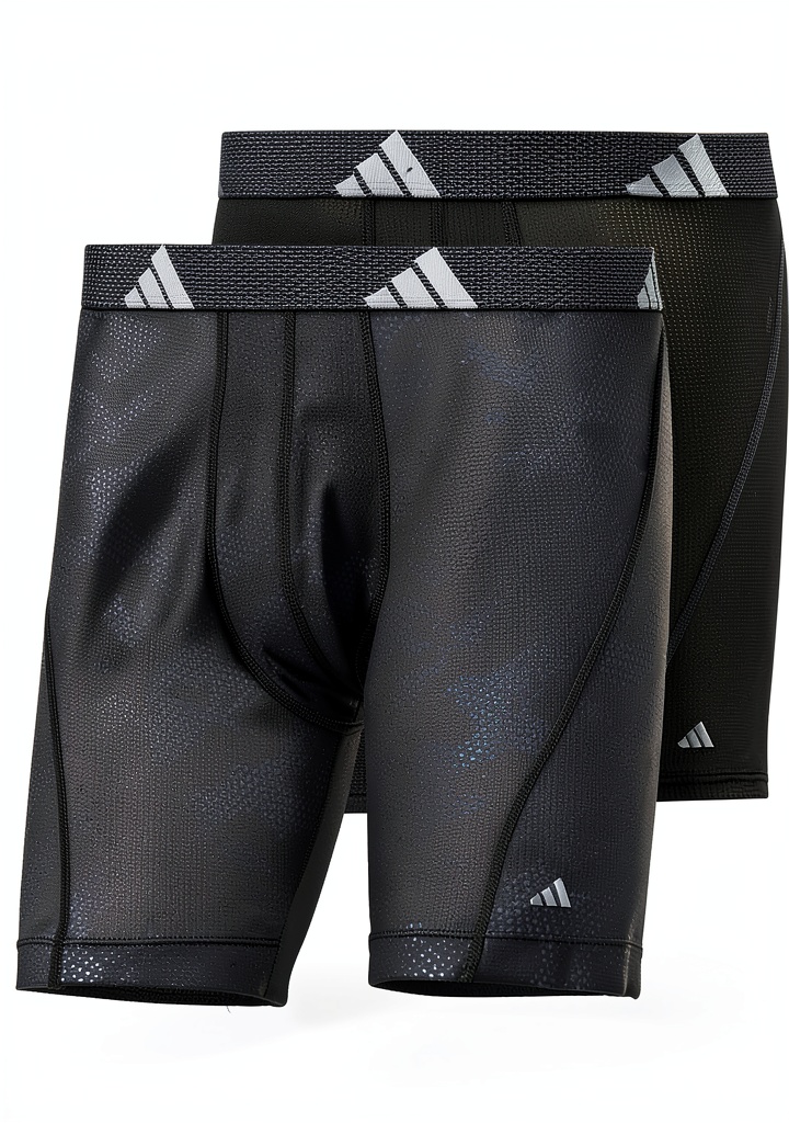Adidas mens boxer briefs showing moisture-wicking fabric and comfortable fit