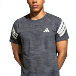 Adidas Mens Slim Fit Climacool Training Tee Black Melange-0