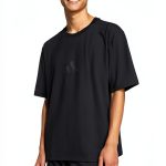 Mens Recycled Loose Fit Tee Sporty Style Black White-0