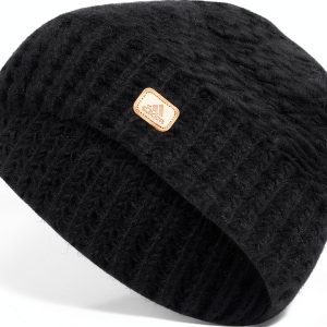 Adidas Womens Beanie Premium Yarn Textured Knit Black-0