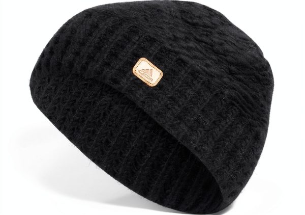 Adidas Womens Beanie Premium Yarn Textured Knit Black-0