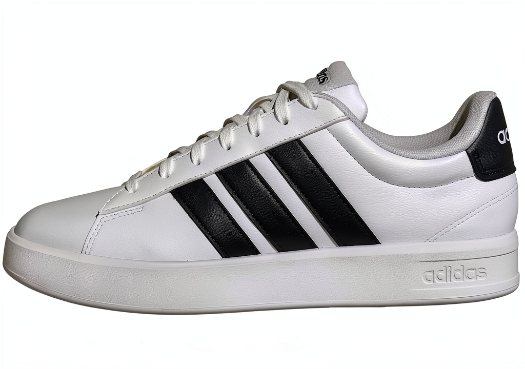 Installing adidas Cloudfoam Sneakers Mens Comfortable Fashion Trainers on a wooden desk
