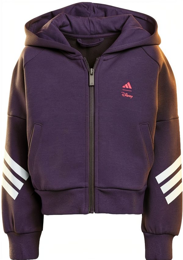 adidas Girls Hooded Track Top Loose Fit Disney Graphics-5