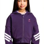 adidas Girls Hooded Track Top Loose Fit Disney Graphics-0