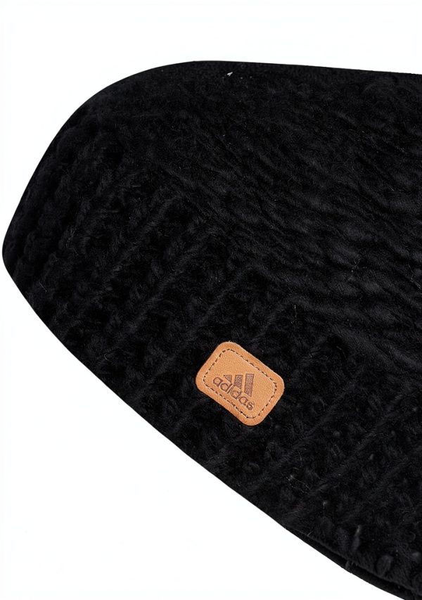 Adidas Womens Beanie Premium Yarn Textured Knit Black-2