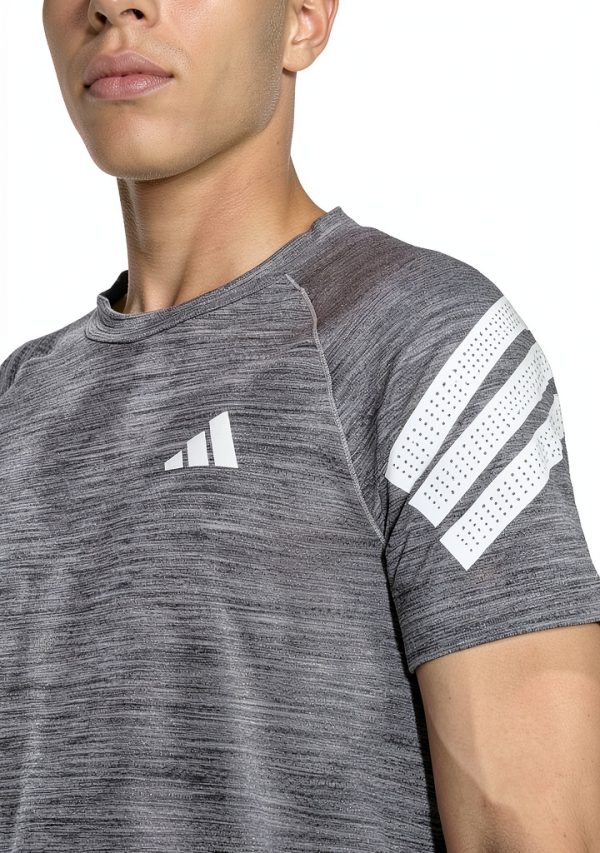 Adidas Mens Slim Fit Climacool Training Tee Black Melange-6