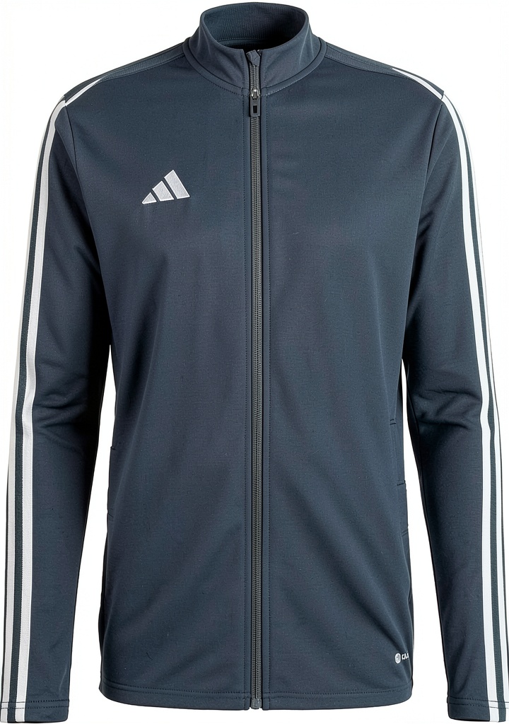 Adidas Mens Track Jacket Slim Fit Recycled Materials being worn during outdoor training