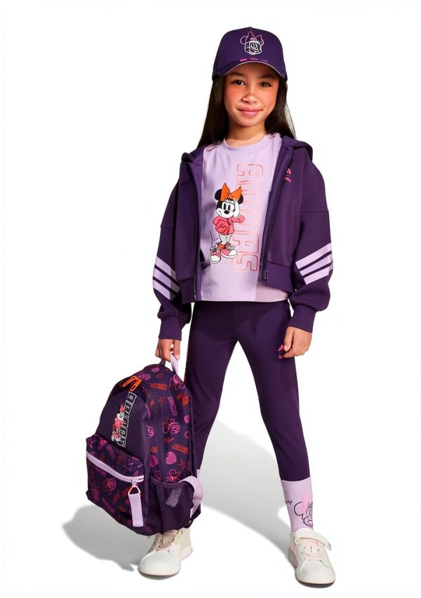 adidas Girls Hooded Track Top Loose Fit Disney Graphics-2